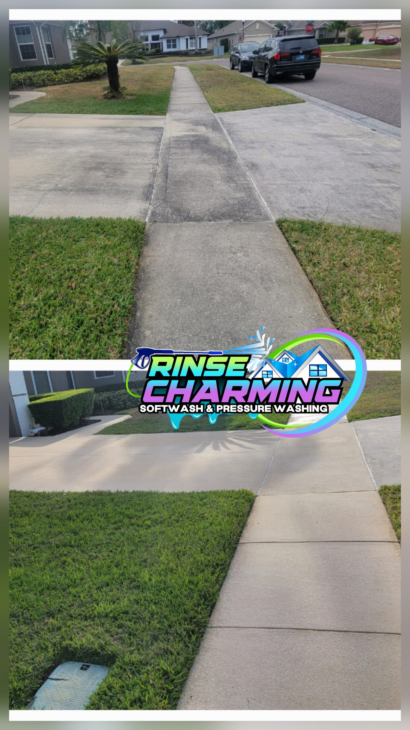 Exterior pressure washing project in Central Florida