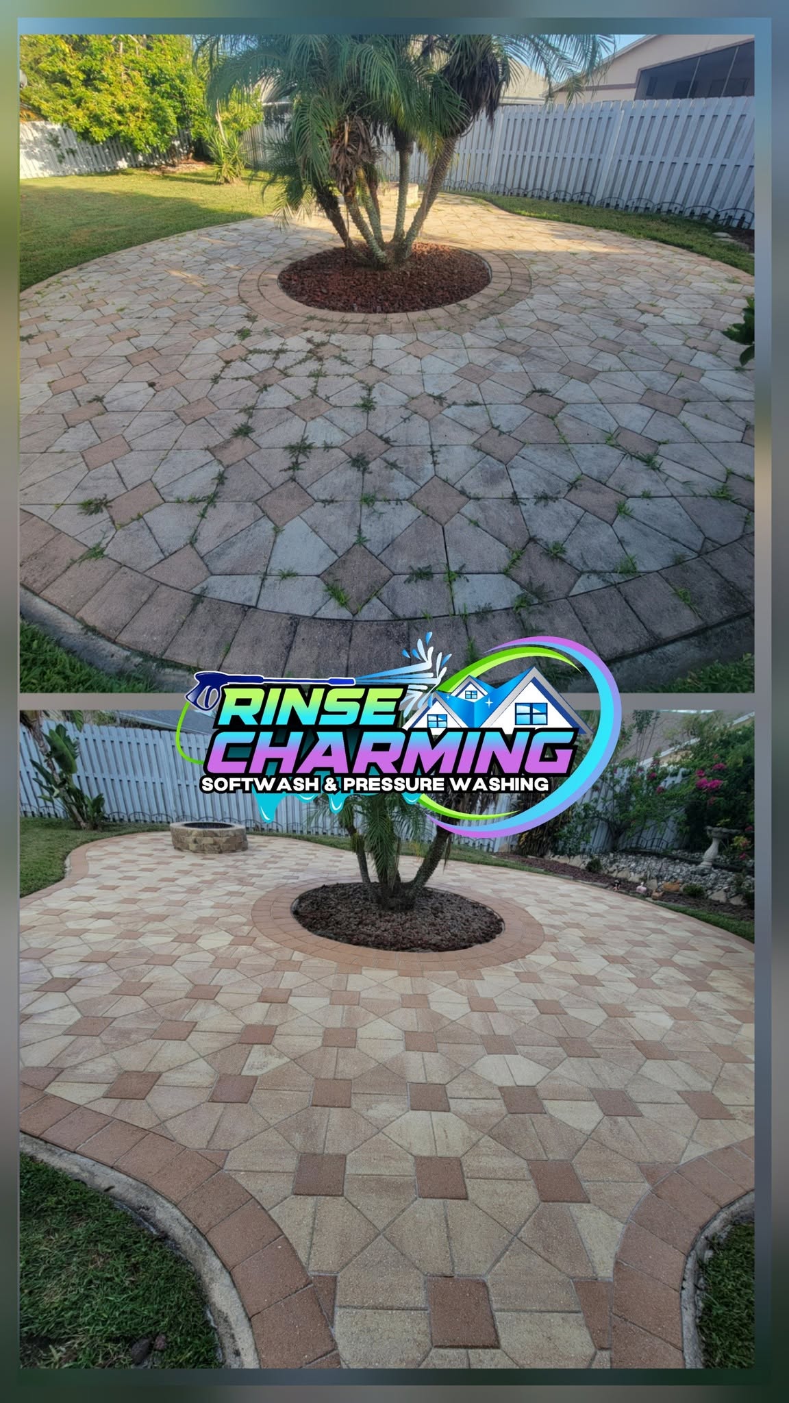 Restored paver surface by Rinse Charming