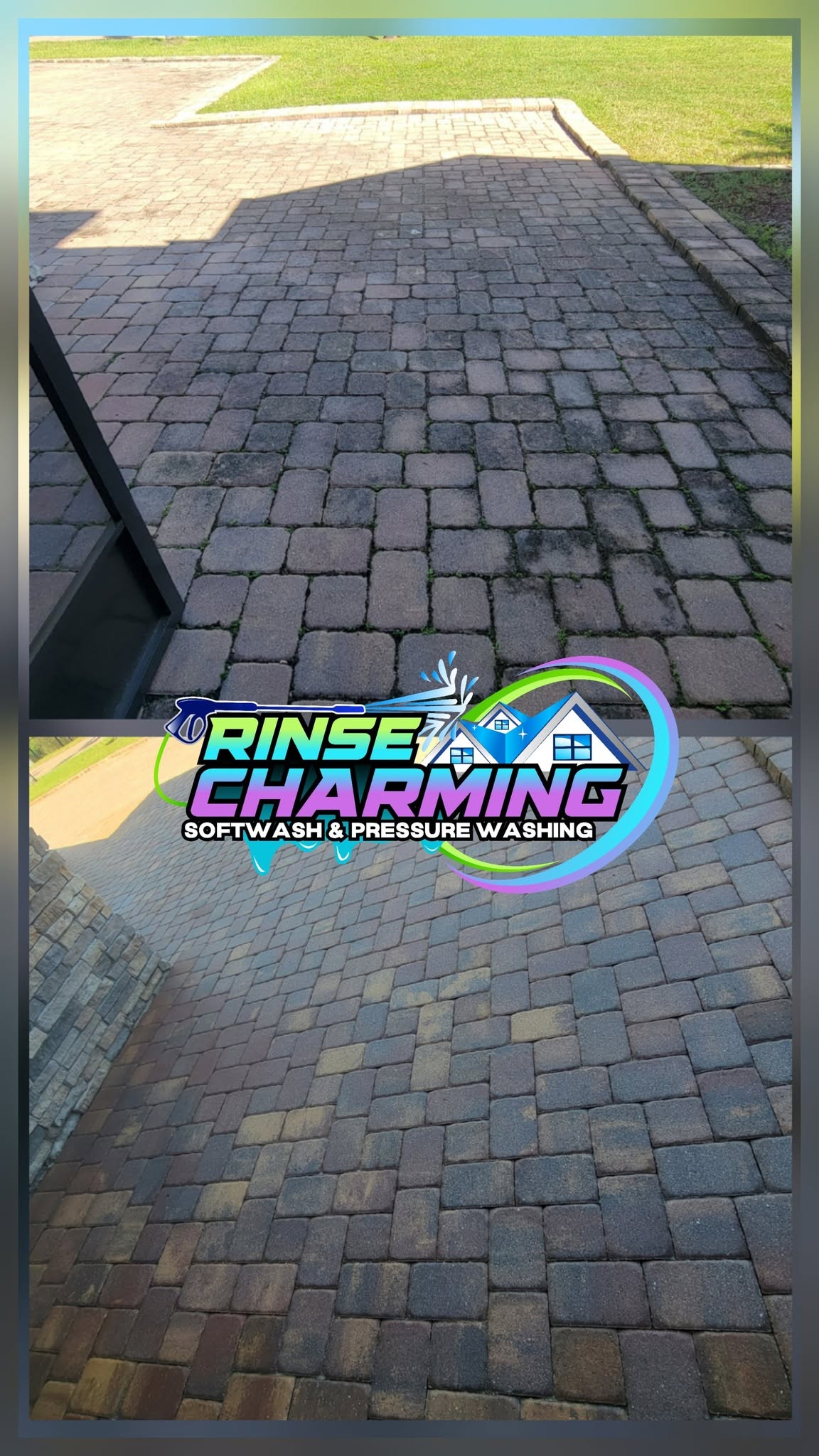 Paver restoration by Rinse Charming